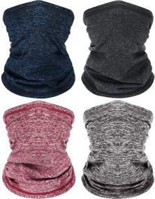 img 4 attached to 🧣 Winter Gaiter Fashion Scarf: Stylish Balaclava for Girls' Weather Protection
