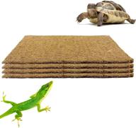 🏞️ purple star 10 pack coconut fiber substrate mat for reptile terrariums - natural 16x10 inch coco liner for lizards, chameleons, turtles, snakes, bearded dragons, and iguanas logo