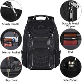 img 1 attached to 🎒 Ultimate 18.4 Laptop Backpack: 55L Extra Large Gaming Laptops Bag with USB Charger Port, TSA Friendly & RFID Anti-Theft Pocket - Ideal for Men