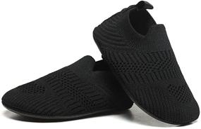 img 3 attached to WoomuZon Toddler Slippers: Lightweight Boys' Shoes for Slippers (MS2065Black23) - Comfortable and Stylish Footwear for Kids