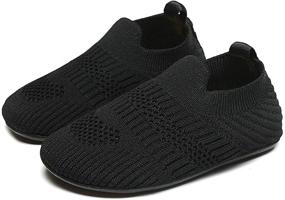 img 4 attached to WoomuZon Toddler Slippers: Lightweight Boys' Shoes for Slippers (MS2065Black23) - Comfortable and Stylish Footwear for Kids