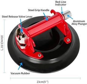 img 3 attached to 🧹 Industrial Vacuum Lifter - PRO BOUSH 9" Suction Cup Glass Lifter for Granite & Window Replacement - 220lbs Load Capacity - Heavy Duty Metal Handle – Includes Free Canvas Bag (1 pack)