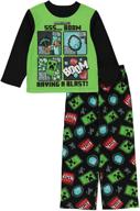 minecraft creeper sketch boys' pajama set – sleepwear & robes logo