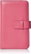 📸 amazon basics flamingo pink wallet album for 108 instax mini photos: keep your memories organized! logo