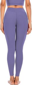 img 3 attached to Miss Adola Leggings Pocket High Pants Tummy Sports & Fitness for Cycling