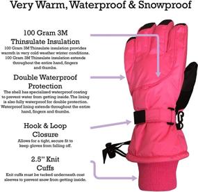 img 3 attached to 🧤 Waterproof Thinsulate Boys' Accessories for Cold Weather - Sizes 10-12 Years