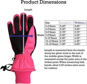 img 1 attached to 🧤 Waterproof Thinsulate Boys' Accessories for Cold Weather - Sizes 10-12 Years