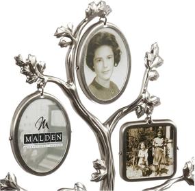 img 1 attached to 🖼️ Malden International Designs Family Tree Fashion Metal Picture Frame - 14 Option, 7-2 Sided Frames, 14-1x1, Silver