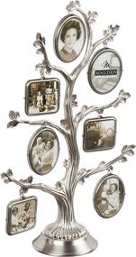 img 2 attached to 🖼️ Malden International Designs Family Tree Fashion Metal Picture Frame - 14 Option, 7-2 Sided Frames, 14-1x1, Silver