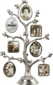 img 3 attached to 🖼️ Malden International Designs Family Tree Fashion Metal Picture Frame - 14 Option, 7-2 Sided Frames, 14-1x1, Silver