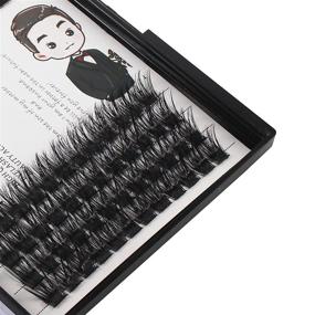 img 3 attached to 💕 Bodermincer 84 Clusters D Curl Segmented False Eyelash Volume Lashes Set, Natural Eyelashes DIY Extension for 3D Effect, Glue Bonded Band and Individual Lash for Home Eyelash Extension (12MM)