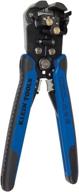 klein tools 11061 wire stripper/cutter: heavy duty, self-adjusting for solid & stranded awg wires logo