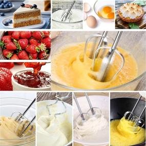 img 1 attached to 🥚 MOSAJIE Electric Hand Mixer, 2021 Upgrade Multi-Speed Hand Mixer - Simple Push Switch for Effortless Ingredient Stirring - No Sharp Edges, Food-Safe for Whisking Eggs, Mixing Cakes, Making Bread - Beater Included - White