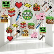 pieces hanging decorations pixelated birthday logo