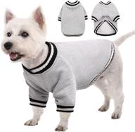 🐶 kuoser dog sweater: stretchy fleece coat for small/medium dogs & cats - warm, windproof winter apparel with leash hole логотип