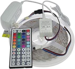 img 2 attached to 🌈 12V RGB Color-Changing Kit with Controller & Remote by LEDwholesalers - Power Supply, Water-Resistant LED Strip with Silicone-Gel Coating (2038RGB-R2+3369+3208)