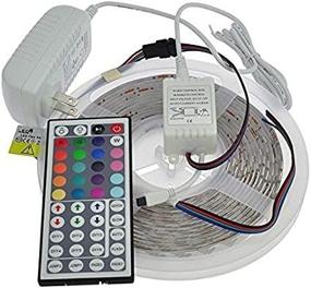 img 1 attached to 🌈 12V RGB Color-Changing Kit with Controller & Remote by LEDwholesalers - Power Supply, Water-Resistant LED Strip with Silicone-Gel Coating (2038RGB-R2+3369+3208)