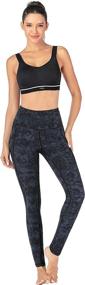 img 1 attached to High Waisted Printed Yoga Pants for Women: IUGA Leggings with Side Pockets - Perfect Workout Leggings