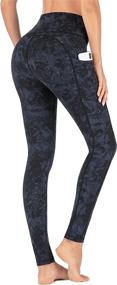 img 4 attached to High Waisted Printed Yoga Pants for Women: IUGA Leggings with Side Pockets - Perfect Workout Leggings