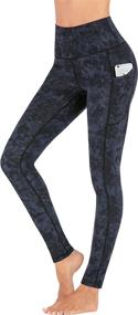 img 3 attached to High Waisted Printed Yoga Pants for Women: IUGA Leggings with Side Pockets - Perfect Workout Leggings