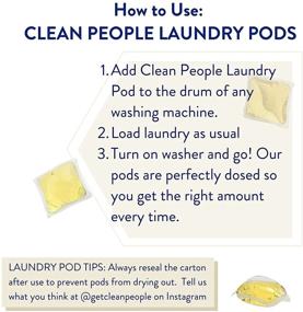 img 2 attached to 🌿 Clean People Ultra Concentrated Laundry Detergent Pods - Fresh Scent 96 Load, Plastic Free, Plant-Based Ingredients, Recyclable Packaging, Stain Fighting, Works with All Machines including HE