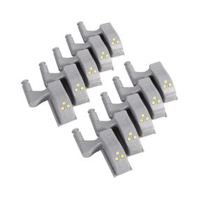 img 1 attached to 🔦 10pcs Universal Cupboard Cabinet Hinge LED Light - Warm White Ideal for Contemporary Kitchen Home Lighting