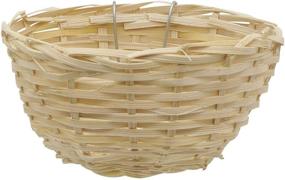 img 1 attached to 🌿 Bamboo Canary Nest Play Toy for a Lively World