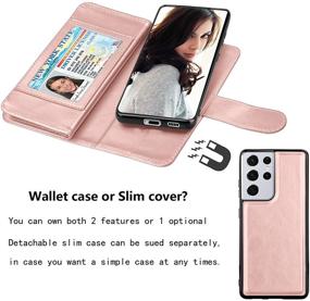 img 1 attached to Protective Wallet Case for Samsung Galaxy S21 Ultra by Njjex