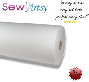 img 3 attached to 🧵 Tear Away Embroidery Stabilizer by SewArtsy - 1.8 Oz Medium Weight Roll 12" x 50 yd - Bulk Tearaway Backing - Machine or Hand Designs Hoop Stabilizers and Professional Supplies