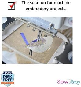 img 2 attached to 🧵 Tear Away Embroidery Stabilizer by SewArtsy - 1.8 Oz Medium Weight Roll 12" x 50 yd - Bulk Tearaway Backing - Machine or Hand Designs Hoop Stabilizers and Professional Supplies