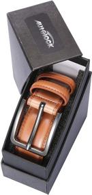 img 3 attached to Genuine Leather Autolock Men's Belt - High-Quality Men's Accessories for Enhanced Style