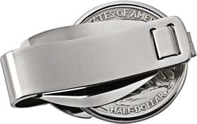 img 1 attached to 💰 Silver Tone Authenticity Coin Money Clip: Sleek, Secure and Genuine