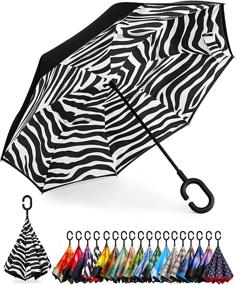 img 4 attached to ☂️ Inverted Umbrellas by BAGAIL: Windproof Protection at its Best!