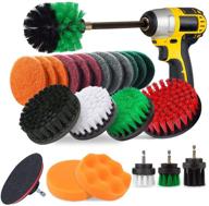 🧹 jusoney 24 piece drill brush attachment set: ultimate power scrubber kit for tile, bathtub, sinks, floor, wheels, carpet - extended long attachment, scrubbing pads cleaning kit, ideal for sealants logo