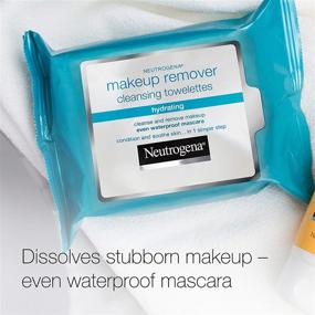 img 3 attached to 🌿 Neutrogena Hydrating Makeup Remover Face Wipes: Pre-Moistened Towelettes to Condition, Cleanse & Remove Makeup, Alcohol-Free - 25 ct Value Pack