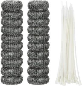 img 4 attached to 🚿 Shappy 20 Pieces Lint Traps for Washing Machine - Laundry Mesh Washer Hose Filter Snare with 20 Cable Ties