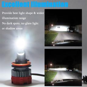 img 1 attached to 💡 XTAUTO H11/H9/H8 LED Headlight Bulbs - 300% Brighter, 12000 Lumens, Super Bright High Low Beam LED Headlights Conversion Kit - All in One Adjustment Beam, 6000K Pure White - IP67 Waterproof - Pack of 2