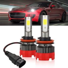 img 4 attached to 💡 XTAUTO H11/H9/H8 LED Headlight Bulbs - 300% Brighter, 12000 Lumens, Super Bright High Low Beam LED Headlights Conversion Kit - All in One Adjustment Beam, 6000K Pure White - IP67 Waterproof - Pack of 2