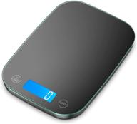 🍽️ nicewell food scale - 22lb digital kitchen black scale for food ounces and grams cooking baking, 1g/0.1oz precise graduation, tempered glass - new version logo