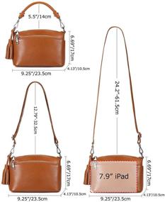 img 1 attached to 👜 S ZONE Women's Genuine Leather Handbags & Wallets - Shoulder Strap Included