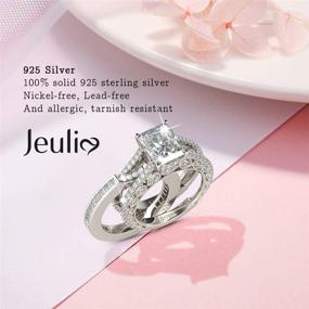 img 3 attached to 💍 Sterling Silver Interchangeable Engagement Anniversary Women's Jewelry by Jeulia