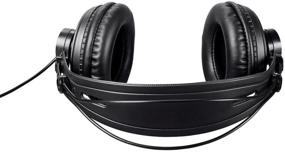 img 2 attached to 🎧 Monoprice 116150 Modern Retro Over Ear Headphones with Comfortable Ear Pads – Ideal for Mobile Devices, HiFi, and Audio/Video Production – Black