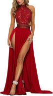 floral mesh lace see-through backless high split maxi dress for women - perfect for evening parties logo