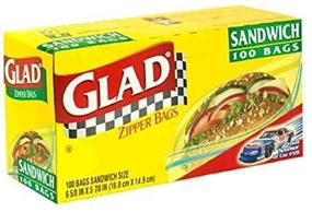 img 2 attached to Glad Zipper Sandwich Bags - Convenient and Reliable Food Storage Solution with 100 Bags