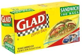 img 1 attached to Glad Zipper Sandwich Bags - Convenient and Reliable Food Storage Solution with 100 Bags