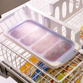 img 2 attached to 🥣 Convenient Food Storage Solution: PrepWorks Freezer Pod in 1 Cup Size, White/Blue