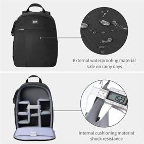 img 3 attached to 🎒 Zecti Camera Backpack: Waterproof DSLR/SLR Mirrorless Photography Bag with Laptop Compartment, Compatible with Sony Canon Nikon Cameras, Lens Tripod Accessories