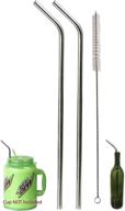 🥤 2 jumbo 14-inch stainless steel straws 100 oz extra large extra long drinking wide compatible with whirley insulated travel mug foam truck stop cups logo