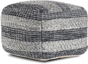 img 4 attached to 🪑 Anji Mountain Square Pouf, 24" x 24" x 17", Gray - Stylish and Comfortable Seating Option