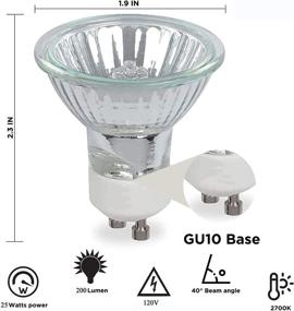 img 3 attached to 💡 6 Pack MR16 Halogen Light Bulbs - 25W 120V 2500K Warm White Dimmable GU10 Base Flood Light Bulbs - Ideal for Family, Stores, and Landscape Lighting